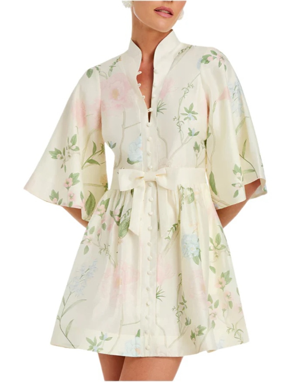 Mestiza New York
Carmen Floral-Print Bow Mini Dress